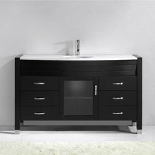 Load image into Gallery viewer, Ava 55&quot; Single Sink White Engineered Stone Top Vanity with Faucet - Vanity Grace Store - Virtuusa