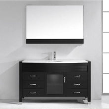 Load image into Gallery viewer, Ava 55&quot; Single Sink White Engineered Stone Top Vanity with Faucet and Mirror - Vanity Grace Store - Virtuusa