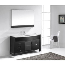 Load image into Gallery viewer, Ava 55&quot; Single Sink White Engineered Stone Top Vanity with Faucet and Mirror - Vanity Grace Store - Virtuusa