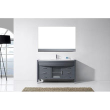 Load image into Gallery viewer, Ava 55&quot; Single Sink White Engineered Stone Top Vanity with Faucet and Mirror - Vanity Grace Store - Virtuusa