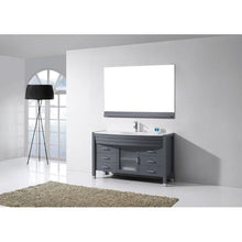 Load image into Gallery viewer, Ava 55&quot; Single Sink White Engineered Stone Top Vanity with Faucet and Mirror - Vanity Grace Store - Virtuusa