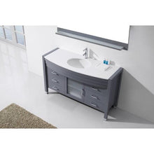 Load image into Gallery viewer, Ava 55&quot; Single Sink White Engineered Stone Top Vanity with Faucet and Mirror - Vanity Grace Store - Virtuusa
