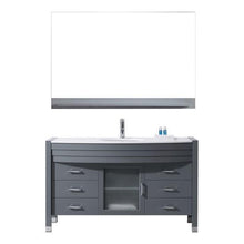 Load image into Gallery viewer, Ava 55&quot; Single Sink White Engineered Stone Top Vanity with Faucet and Mirror - Vanity Grace Store - Virtuusa