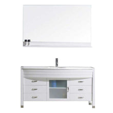 Load image into Gallery viewer, Ava 55&quot; Single Sink White Engineered Stone Top Vanity with Faucet and Mirror - Vanity Grace Store - Virtuusa