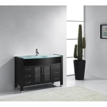 Load image into Gallery viewer, Ava 48&quot; Single Sink Aqua Tempered Glass Top Vanity with Faucet - Vanity Grace Store - Virtuusa