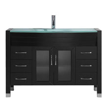 Load image into Gallery viewer, Ava 48&quot; Single Sink Aqua Tempered Glass Top Vanity with Faucet - Vanity Grace Store - Virtuusa