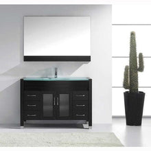 Load image into Gallery viewer, Ava 48&quot; Single Sink Aqua Tempered Glass Top Vanity with Faucet and Mirror - Vanity Grace Store - Virtuusa