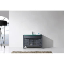 Load image into Gallery viewer, Ava 48&quot; Single Sink Aqua Tempered Glass Top Vanity with Faucet - Vanity Grace Store - Virtuusa