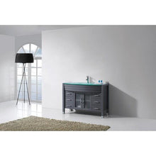 Load image into Gallery viewer, Ava 48&quot; Single Sink Aqua Tempered Glass Top Vanity with Faucet - Vanity Grace Store - Virtuusa