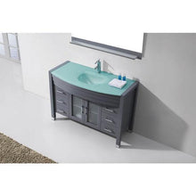 Load image into Gallery viewer, Ava 48&quot; Single Sink Aqua Tempered Glass Top Vanity with Faucet and Mirror - Vanity Grace Store - Virtuusa