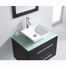 Load image into Gallery viewer, Marsala 29&quot; Single Sink Aqua Tempered Glass Top Vanity with Faucet and Mirror - Vanity Grace Store - Virtuusa