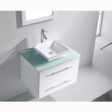 Load image into Gallery viewer, Marsala 29&quot; Single Sink Aqua Tempered Glass Top Vanity with Faucet and Mirror - Vanity Grace Store - Virtuusa