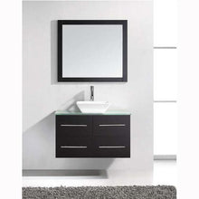 Load image into Gallery viewer, Marsala 35&quot; Single Sink Clear Tempered Glass Top Vanity with Faucet and Mirror - Vanity Grace Store - Virtuusa