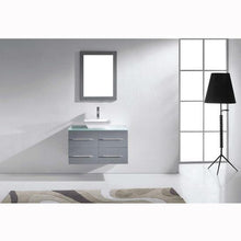 Load image into Gallery viewer, Marsala 35&quot; Single Sink Clear Tempered Glass Top Vanity with Faucet and Mirror - Vanity Grace Store - Virtuusa
