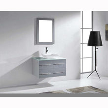 Load image into Gallery viewer, Marsala 35&quot; Single Sink Clear Tempered Glass Top Vanity with Faucet and Mirror - Vanity Grace Store - Virtuusa