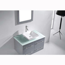 Load image into Gallery viewer, Marsala 35&quot; Single Sink Clear Tempered Glass Top Vanity with Faucet and Mirror - Vanity Grace Store - Virtuusa