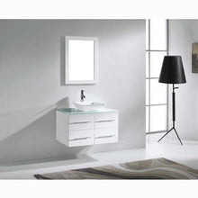 Load image into Gallery viewer, Marsala 35&quot; Single Sink Clear Tempered Glass Top Vanity with Faucet and Mirror - Vanity Grace Store - Virtuusa