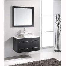 Load image into Gallery viewer, Marsala 35&quot; Single Sink White Engineered Stone Top Vanity with Faucet and Mirror - Vanity Grace Store - Virtuusa