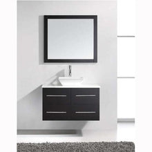 Load image into Gallery viewer, Marsala 35&quot; Single Sink White Engineered Stone Top Vanity with Faucet and Mirror - Vanity Grace Store - Virtuusa
