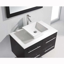 Load image into Gallery viewer, Marsala 35&quot; Single Sink White Engineered Stone Top Vanity with Faucet and Mirror - Vanity Grace Store - Virtuusa