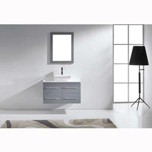 Load image into Gallery viewer, Marsala 35&quot; Single Sink White Engineered Stone Top Vanity with Faucet and Mirror - Vanity Grace Store - Virtuusa