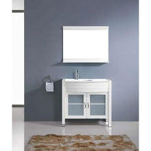 Load image into Gallery viewer, Ava 36" Single Sink Vanity with White Engineered Stone Top with Faucet and Mirror - Vanity Grace Store - Virtuusa