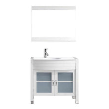 Load image into Gallery viewer, Ava 36" Single Sink Vanity with White Engineered Stone Top with Faucet and Mirror - Vanity Grace Store - Virtuusa