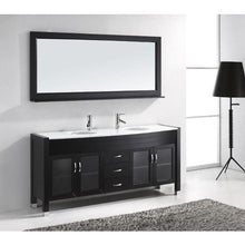 Load image into Gallery viewer, Ava 71&quot; Double Sink Vanity with White Engineered Stone Top with Faucet and Mirror - Vanity Grace Store - Virtuusa
