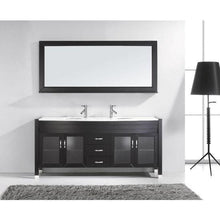 Load image into Gallery viewer, Ava 71&quot; Double Sink Vanity with White Engineered Stone Top with Faucet and Mirror - Vanity Grace Store - Virtuusa