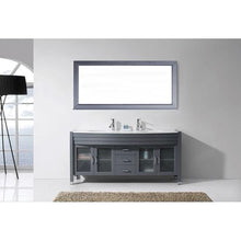 Load image into Gallery viewer, Ava 71&quot; Double Sink Vanity with White Engineered Stone Top with Faucet and Mirror - Vanity Grace Store - Virtuusa