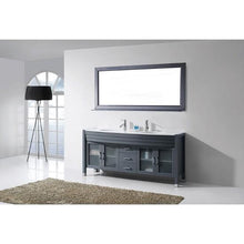 Load image into Gallery viewer, Ava 71&quot; Double Sink Vanity with White Engineered Stone Top with Faucet and Mirror - Vanity Grace Store - Virtuusa