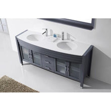 Load image into Gallery viewer, Ava 71&quot; Double Sink Vanity with White Engineered Stone Top with Faucet and Mirror - Vanity Grace Store - Virtuusa