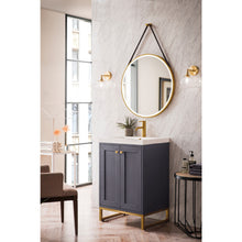 Load image into Gallery viewer, James Martin Chianti 24&quot; Mineral Grey - Radiant Gold Single Vanity