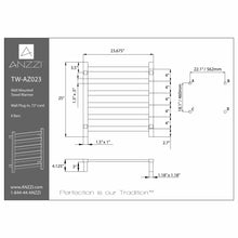 Load image into Gallery viewer, Note 6-Bar Stainless Steel Wall Mounted Towel Warmer in Matte Black- Anzzi