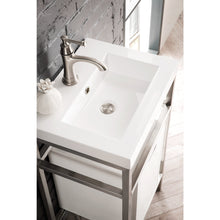 Load image into Gallery viewer, James Martin Boston 20&quot; Stainless Steel Sink Console with Storage Cabinet