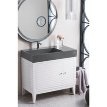 Load image into Gallery viewer, James Martin Linear 36&quot; Glossy White Single Vanity