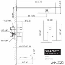 Load image into Gallery viewer, Mezzo Series 1-Handle 1-Spray Tub and Shower Faucet in Matte Black- Anzzi