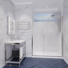 Load image into Gallery viewer, Halberd 48 in. x 72 in. Framed Shower Door with TSUNAMI GUARD in Brushed Nickel- Anzzi