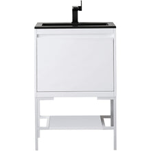 Load image into Gallery viewer, James Martin Milan 23.6&quot; Glossy White Single Vanity with Base- James Martin