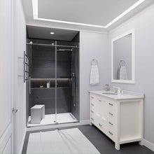 Load image into Gallery viewer, Padrona Series 48 in. by 76 in. Frameless Sliding Shower Door in Chrome with Handle- Anzzi
