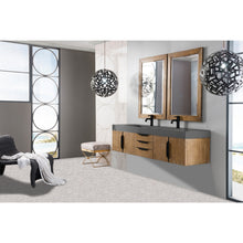 Load image into Gallery viewer, James Martin Mercer Island 72&quot; Latte Oak - Matte Black Double Vanity