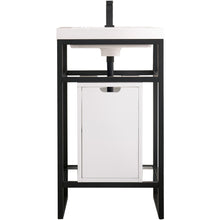 Load image into Gallery viewer, James Martin Boston 20&quot; Stainless Steel Sink Console with Storage Cabinet- James Martin