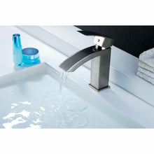 Load image into Gallery viewer, Revere Series Single Hole Single-Handle Low-Arc Bathroom Faucet in Brushed Nickel- Anzzi
