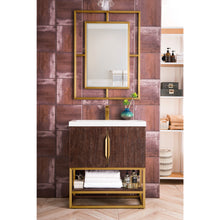 Load image into Gallery viewer, James Martin Columbia 31.5&quot; Coffee Oak - Radiant Gold Single Vanity