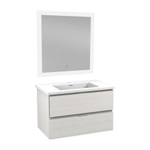 Load image into Gallery viewer, 30 in W x 20 in H x 18 in D Bath Vanity in Rich White with Cultured Marble Vanity Top in White with White Basin &amp; Mirror- Anzzi