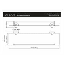Load image into Gallery viewer, Caster Series Glass Shelf in Brushed Nickel- Anzzi
