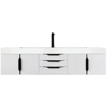 Load image into Gallery viewer, James Martin Mercer Island 72&quot; Glossy White - Matte Black Single Vanity- James Martin