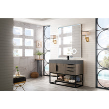 Load image into Gallery viewer, James Martin Columbia 48&quot; Ash Gray - Matte Black Single Vanity