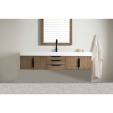 Load image into Gallery viewer, James Martin Mercer Island 72&quot; Latte Oak - Matte Black Single Vanity