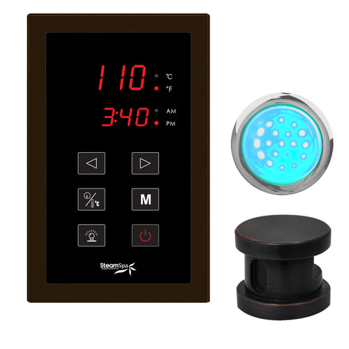 Indulgence Touch Panel Control Kit in Oil Rubbed Bronze- SteamSpa